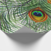 De mooie Groene Veer van de Pauw Cadeaupapier (Hoek)