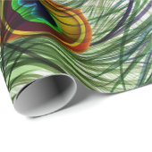 De mooie Groene Veer van de Pauw Cadeaupapier (Rol Hoek)