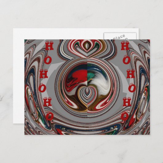 De mooie harten Hohoho van Kerstmis! De kleur van Feestdagenkaart (Voorkant / Achterkant)