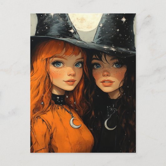 De mooie heksen briefkaart (Voorkant)