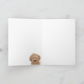 De mooie het Schilderen van de Hond Labradoodle Kaart (Binnen)