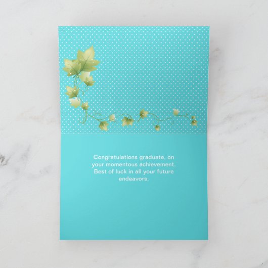 De mooie Kaart van de Afstuderen van het Ivy (Binnen)