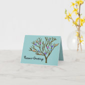 De mooie Kaart van de Pascha van vogels (Gele Bloem)