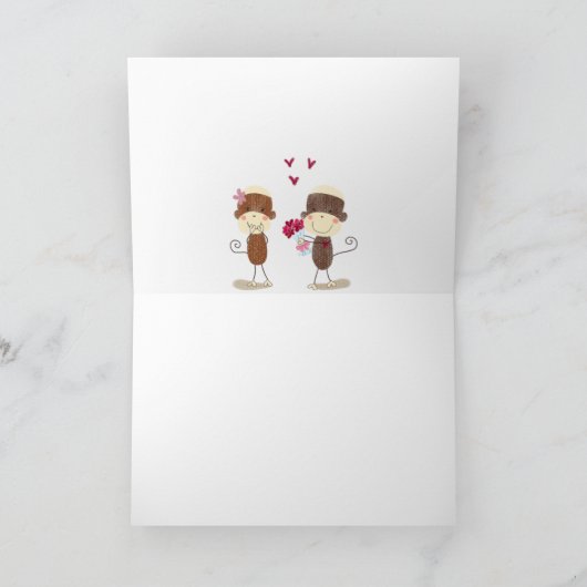 De mooie Kaart van Valentijn van het Paar van de (Binnen)