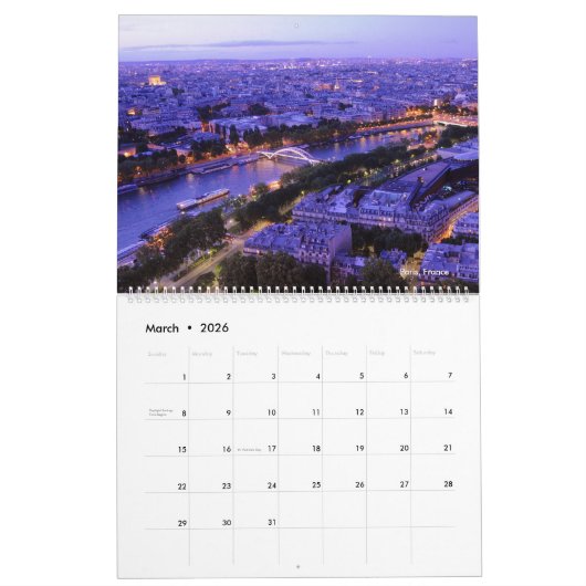 De mooie kalender van Europa 2017 (Mar 2026)