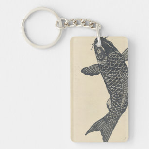 de mooie koi-vis in de zee sleutelhanger