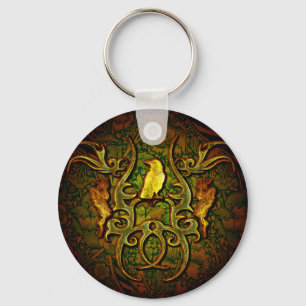 De mooie kraai sleutelhanger