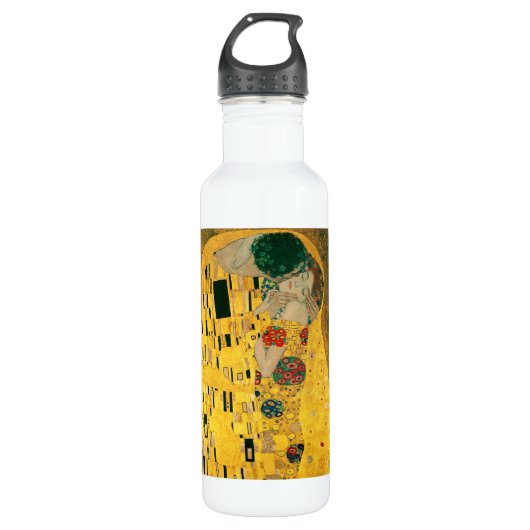 De mooie kunst van Kiss (Klimt) Waterfles (Voorkant)