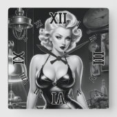 De mooie look van wetenschap door Xzendor7 Vierkante Klok (Voorkant)