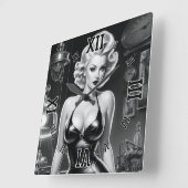 De mooie look van wetenschap door Xzendor7 Vierkante Klok (Hoek)