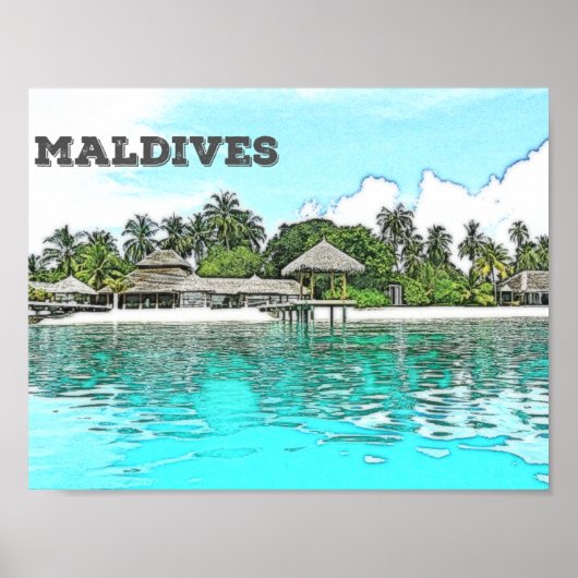 De mooie Maldiven Poster (Voorkant)
