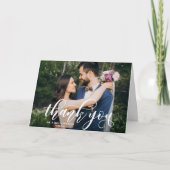 De mooie Moderne Foto van het Huwelijk van de Bedankkaart (Voorkant)