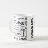 De mooie naam Jezus Koffiemok (Voorkant links)