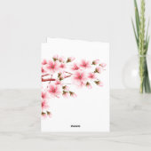 De mooie Nacht Sakura dankt u kaardt Bedankkaart (Achterkant)