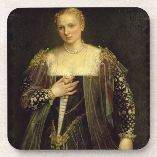 De mooie Nani (olie op doek) Bier Onderzetter (Voorkant)