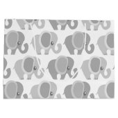 De mooie Neutrale Grijze Olifant van het Baby Large Cadeautasje (Achterkant)