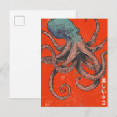 De Mooie Octopus Uitnodiging Briefkaart (Voorkant / Achterkant)