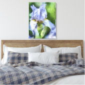 De mooie Paarse Iris Verpakte Druk van de Kunst Canvas Afdruk (Insitu (Slaapkamer))
