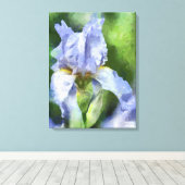 De mooie Paarse Iris Verpakte Druk van de Kunst Canvas Afdruk (Insitu (Houten vloer))