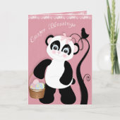 De mooie Panda van Pasen Feestdagen Kaart (Voorkant)