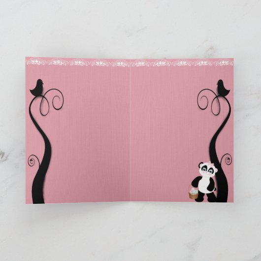 De mooie Panda van Pasen Feestdagen Kaart (Binnen)
