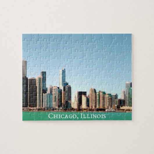 De mooie panoramische wollijn van Chicago, Sunny Legpuzzel (Horizontaal)