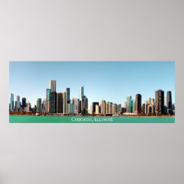 De mooie panoramische wollijn van Chicago, Sunny Poster