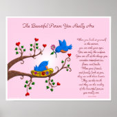 De mooie persoon die je echt bent poster (Voorkant)