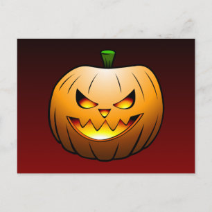 De mooie pompoen gezicht Jack O'lantern Briefkaart