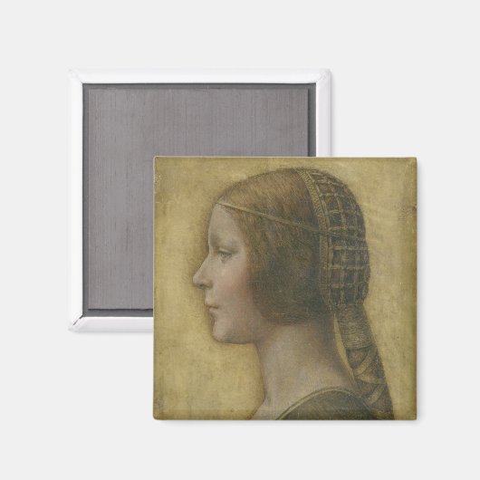 De mooie prinses (door Leonardo da Vinci) Magneet (Voorkant / Achterkant)