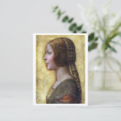 De mooie prinses, Leonardo da Vinci Briefkaart (Staand voorkant)