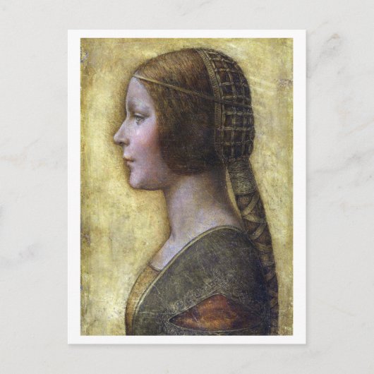 De mooie prinses, Leonardo da Vinci Briefkaart (Voorkant)