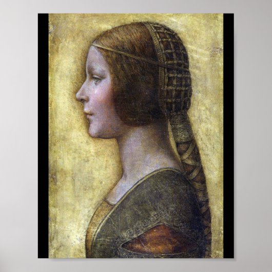 De mooie prinses, Leonardo da Vinci Poster (Voorkant)