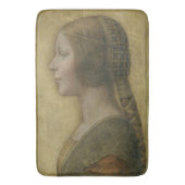 De mooie prinses (van Leonardo da Vinci) Badmat (Voorkant Verticaal)