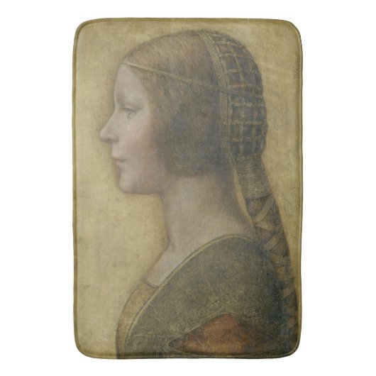 De mooie prinses (van Leonardo da Vinci) Badmat (Voorkant Verticaal)