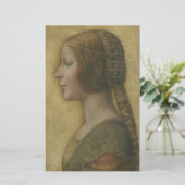 De mooie prinses (van Leonardo da Vinci) Briefpapier (Staand voorkant)