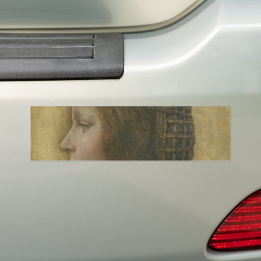 De mooie prinses (van Leonardo da Vinci) Bumpersticker (Op auto)
