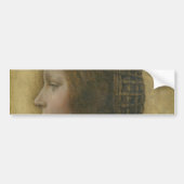 De mooie prinses (van Leonardo da Vinci) Bumpersticker (Voorkant)