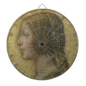 De mooie prinses (van Leonardo da Vinci) Dartbord (Voorkant)