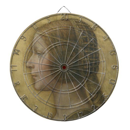 De mooie prinses (van Leonardo da Vinci) Dartbord (Voorkant)