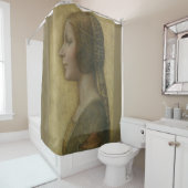 De mooie prinses (van Leonardo da Vinci) Douchegordijn (In situ)