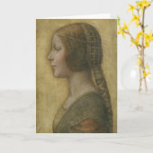 De mooie prinses (van Leonardo da Vinci) Kaart (Gele Bloem)