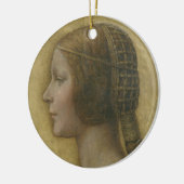 De mooie prinses (van Leonardo da Vinci) Keramisch Ornament (Links)