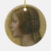De mooie prinses (van Leonardo da Vinci) Keramisch Ornament (Achterkant)