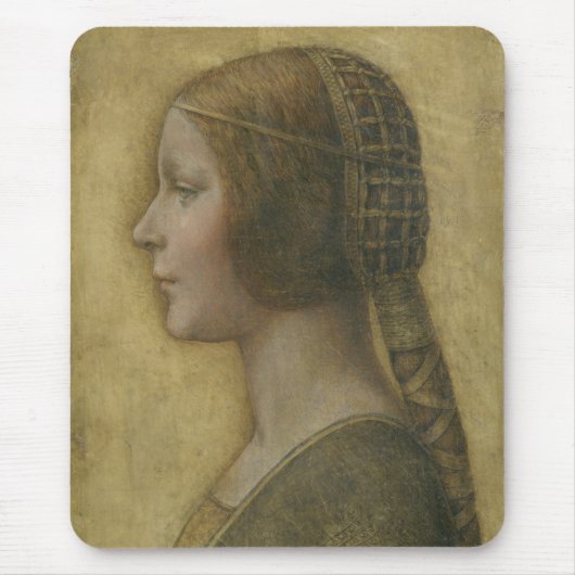 De mooie prinses (van Leonardo da Vinci) Muismat (Voorkant)