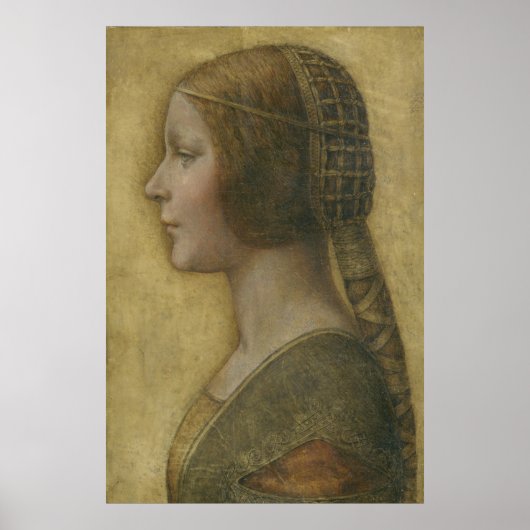 De mooie prinses (van Leonardo da Vinci) Poster (Voorkant)