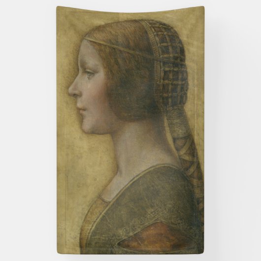 De mooie prinses (van Leonardo da Vinci) Spandoek (Verticaal)