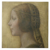 De mooie prinses (van Leonardo da Vinci) Tegeltje (Voorkant)