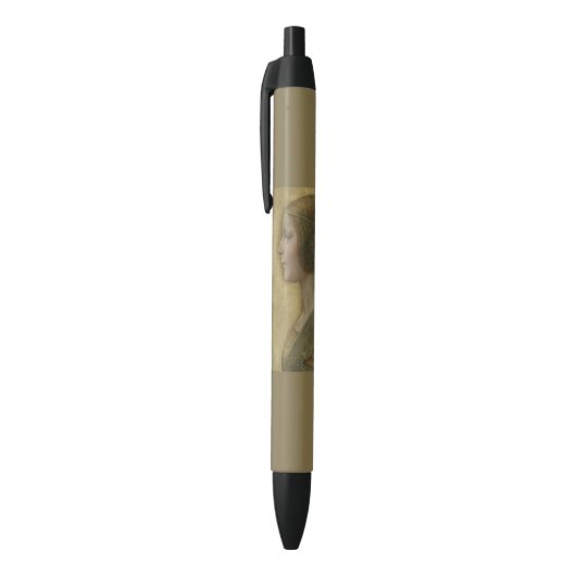 De mooie prinses (van Leonardo da Vinci) Zwarte Inkt Pen (Top (Verticaal))