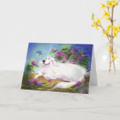 De mooie Pyreneeën/Leeg Wenskaart Kaart (Gele Bloem)